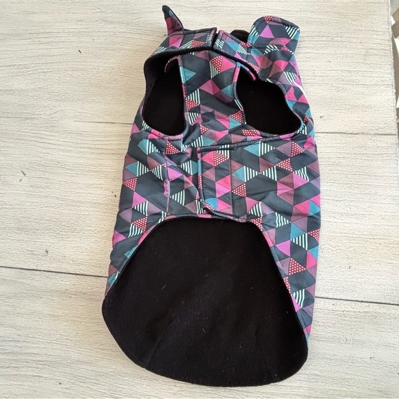 RC PETS Fleece Lined Dog Coat Jacket Multicolor Geometric Print 40-50 Pounds. - Picture 4 of 6